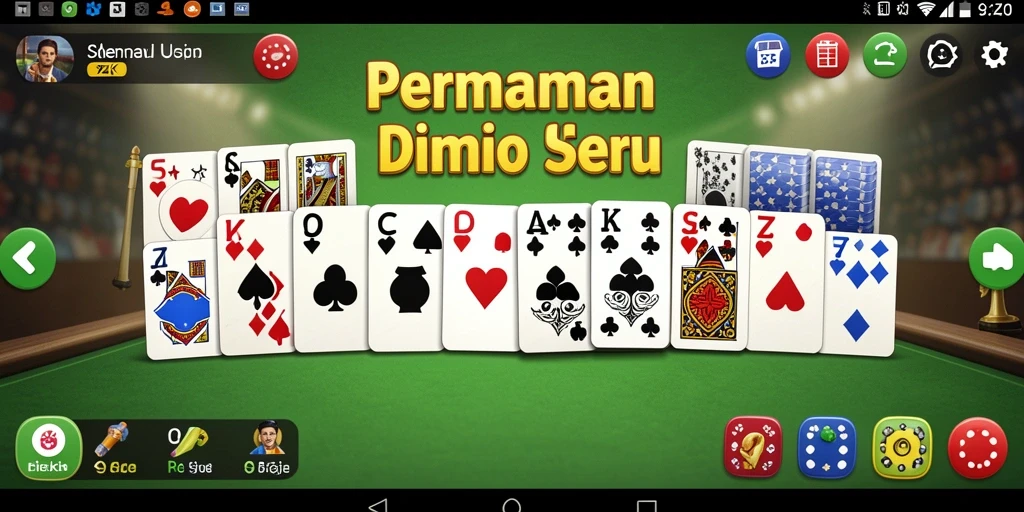 Screenshot gameplay 9ZK menampilkan keseruan bermain domino.