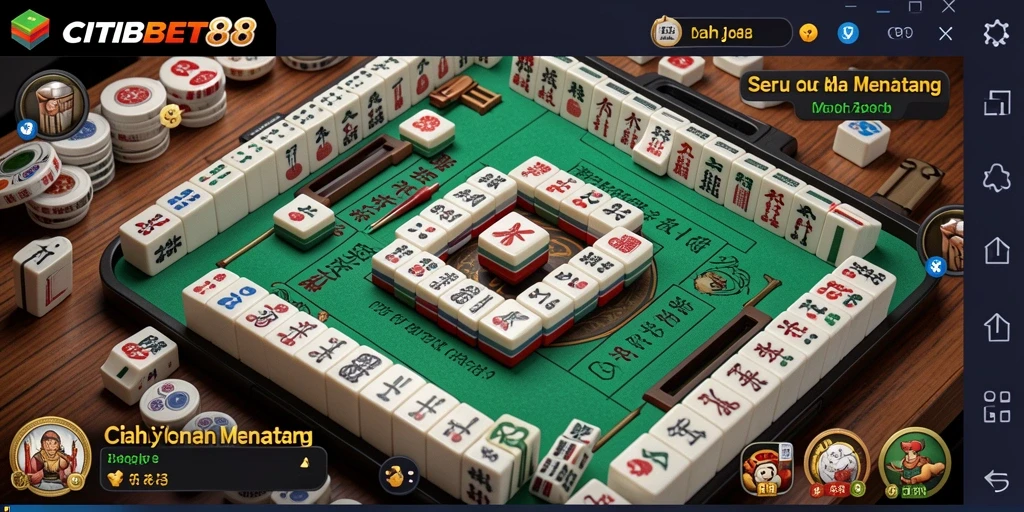 Tampilan gameplay seru CITIBET88 dalam permainan Mahjong.