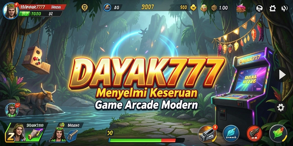 Tampilan dinamis gameplay DAYAK777 yang seru dan menantang.