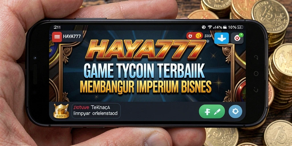 Screenshot utama HAYA777 menampilkan gameplay manajemen bisnis yang seru.
