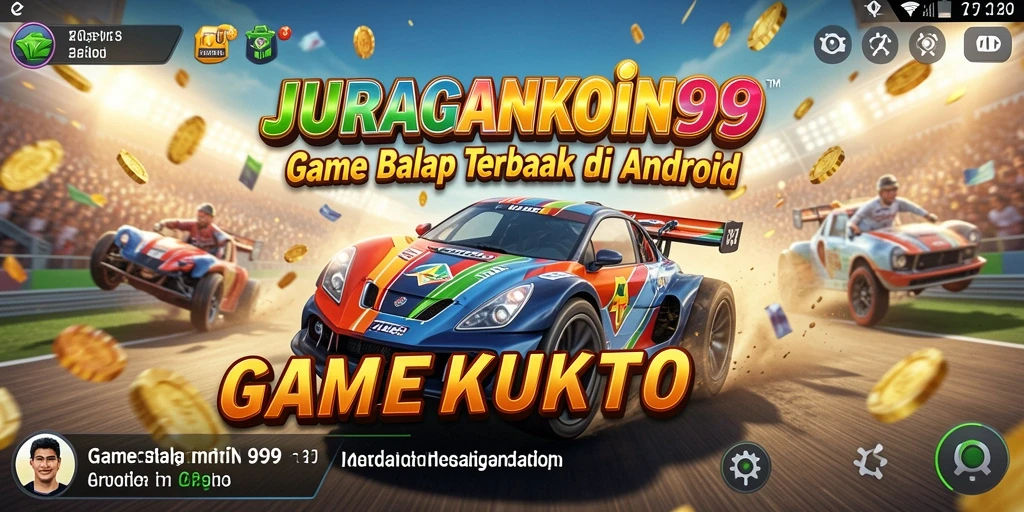 Tampilan menarik dari gameplay balapan JURAGANKOIN99 yang seru.