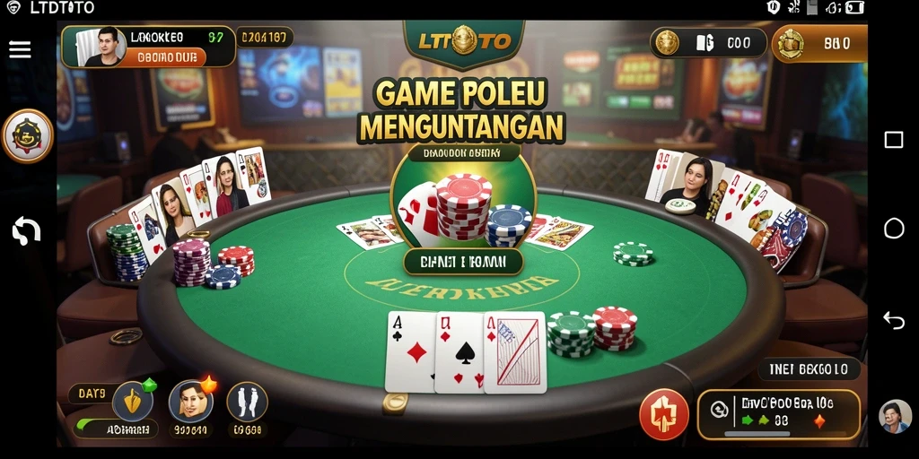 Tampilan utama LTDTOTO menampilkan aksi seru permainan Poker.