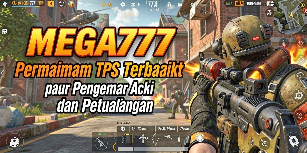 Tampilan gameplay MEGA777 yang menampilkan aksi seru dalam mode TPS.