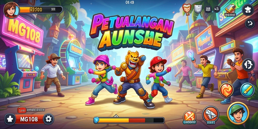 Screenshot gameplay MG108 menampilkan aksi seru dan tantangan yang mendebarkan.