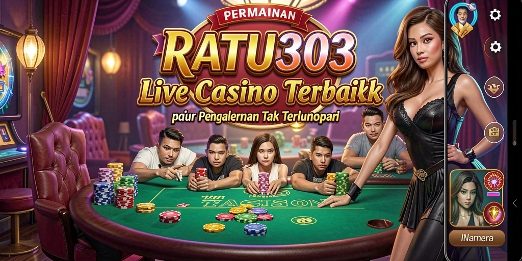 Tampilan gameplay Live Casino RATU303 yang interaktif dan menarik.