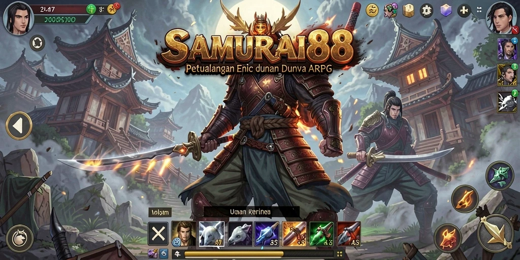 Tampilan gameplay ARPG yang mendebarkan dari SAMURAI88.